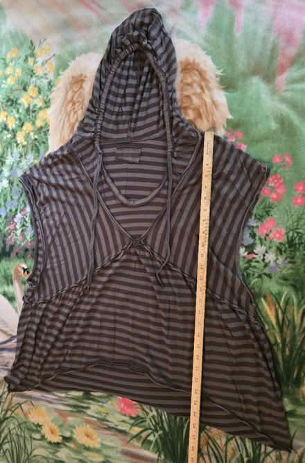 Photo of free Black Gray Striped Hoodie - L (West 7th) #3