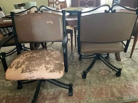 Photo of free 4 Large rolling kitchen chairs (Watertown) #1