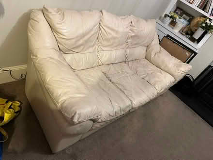 Photo of free 3 seater leather sofa (South Tonbridge TN9) #4