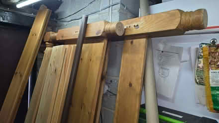 Photo of free King size pine bed. (Fenwick DN6) #1