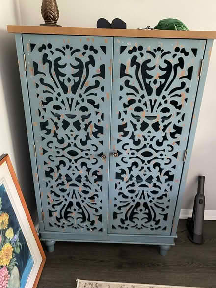 Photo of free Tall Storage Cabinet Blue (Near Parkville High School) #1