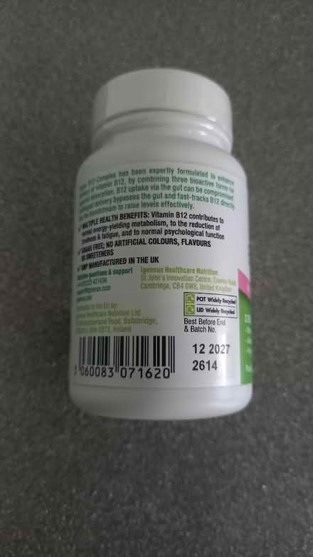 Photo of free Igennus Super B12 complex (Bessels Green TN13) #4