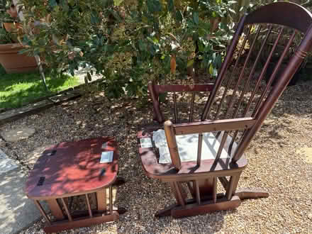 Photo of free Rocking chair & rocking foot stool (Burgess Hill) #1