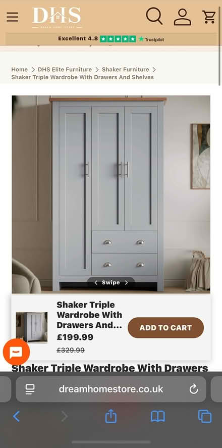 Photo of free Damaged new wardrobe (Mottingham) #1