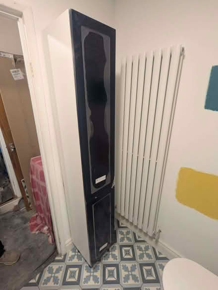 Photo of free Blue tall bathroom storage unit (Grange Court E11) #1