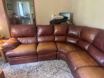 Photo of free Leather couch (Bridgewater (By High School)) #2