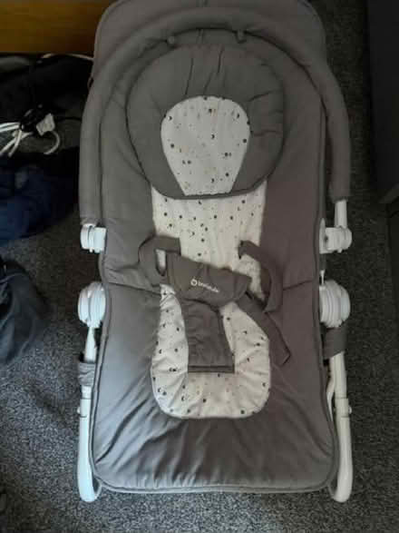 Photo of free Adjustable Badabulle baby bouncer in grey and white. (Bellingham SE6) #1