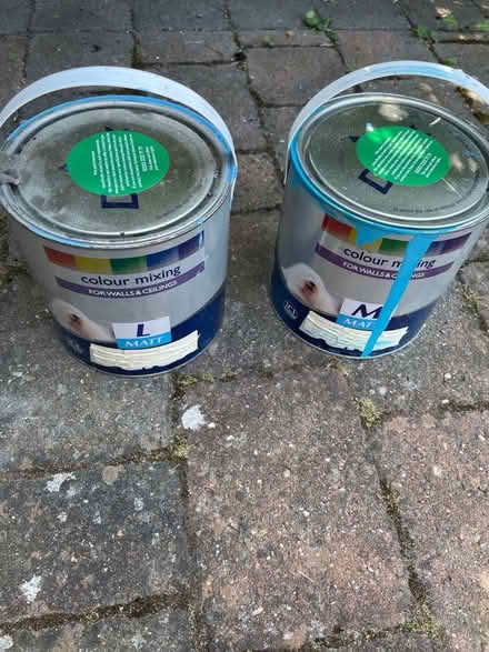 Photo of free 2x half full blue paint (Cheam SM2) #1
