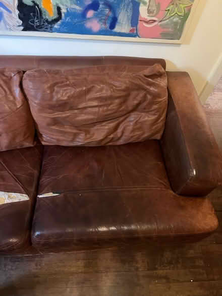 Photo of free Leather sofa (Holloway road N7) #2