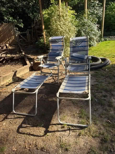 Photo of free Deck chairs and foot reats (Camberley GU15) #1