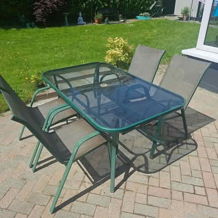 Photo of free Glass top garden table & chairs (Nenagh) #1