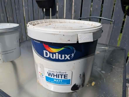 Photo of free 10L Dulux pure brilliant white (Mosspark, Glasgow G52) #1