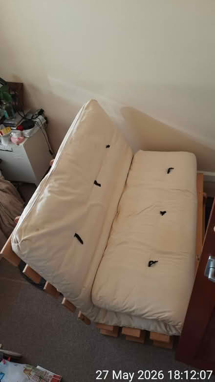 Photo of free Used sofa / double bed futon (Edgwarebury Lane) #1