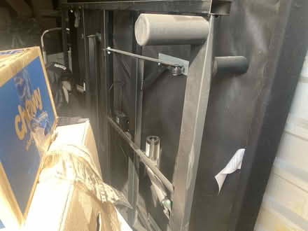 Photo of free heavy weight, queen bed frame (In storage Liberty, MO) #1