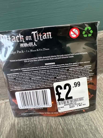 Photo of free Attack on Titan badges (Southsea PO4) #2