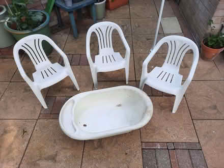 Photo of free Childrens outdoor chairs and play bath (Grove OX12) #1