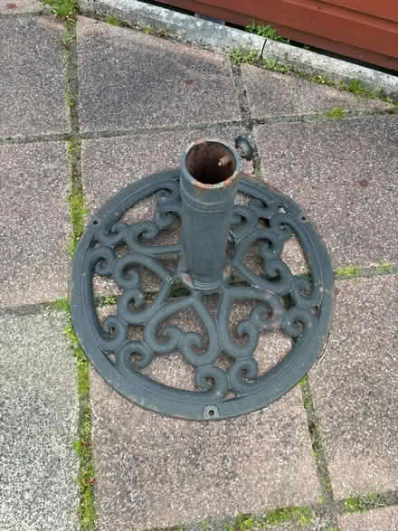 Photo of free Large wrought iron parasol base (Walton Summit PR5) #1