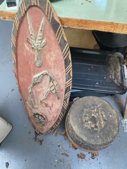 Photo of free African shield and drum (Colchester 3 miles. CO6) #1