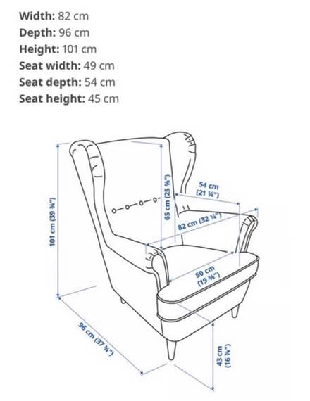 Photo of free IKEA Wing back armchair (L25, Woolton) #4