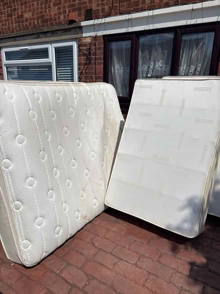 Photo of free Bed, mattress, sofa (Le4 9hp) #1