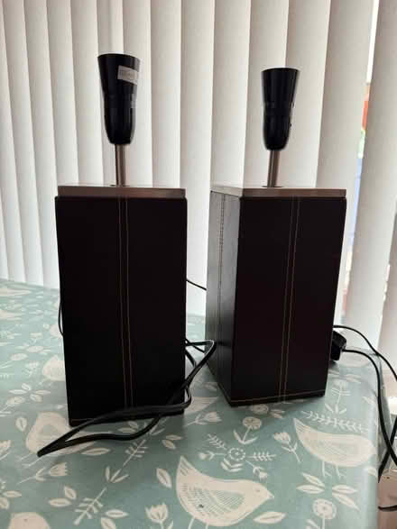 Photo of free A Pair of Brown Faux Leather Lamps (Upminster RM14) #1