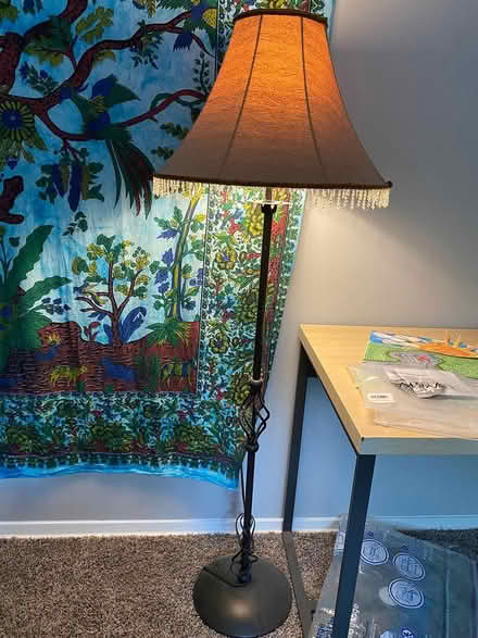Photo of free Wrought Iron Standing Lamp w/ Shade (Near Parkville High School) #2