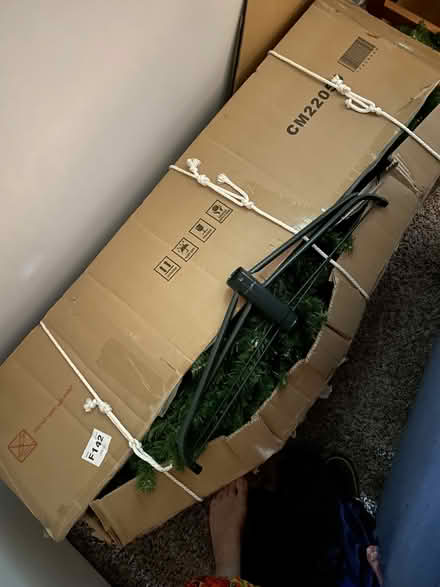 Photo of free 7.5 foot Pre-Lit Christmas Tree (Near Parkville High School) #1
