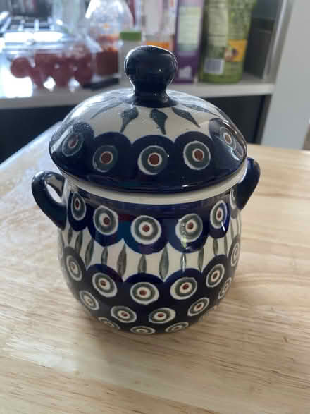 Photo of free Polish Pottery Jar w/ Lid (Near Parkville High School) #1