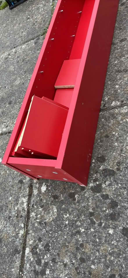 Photo of free IKEA red cd shelves (Broughton Gifford SN12) #2