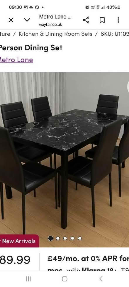 Photo of Sofa and dining table with chairs (Shacklewell N16) #2