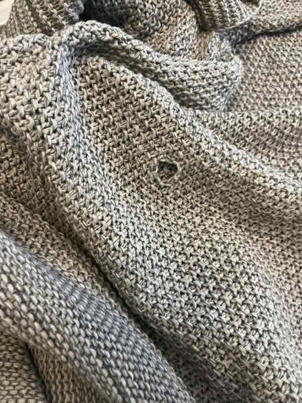 Photo of free The White Company Grey Throw - with holes! (Monkmoor SY2) #4