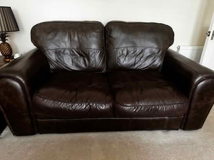 Photo of free Real distressed leather sofas (BH23) #2