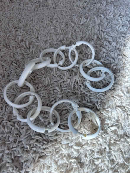 Photo of free White shower curtain hooks (West Medford) #1