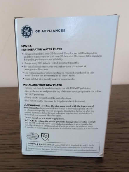 Photo of free GE refrigerator water filter (El Cerrito) #4