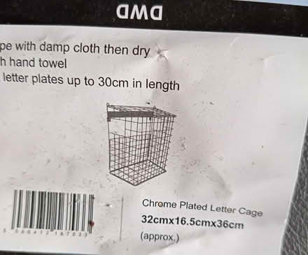Photo of free Letter box cage (PO19 7NQ) #3