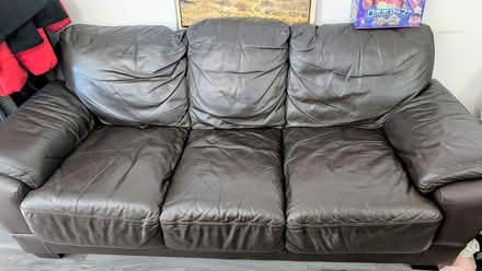 Photo of free 3 Seater faux leather sofa (b323jh) #1