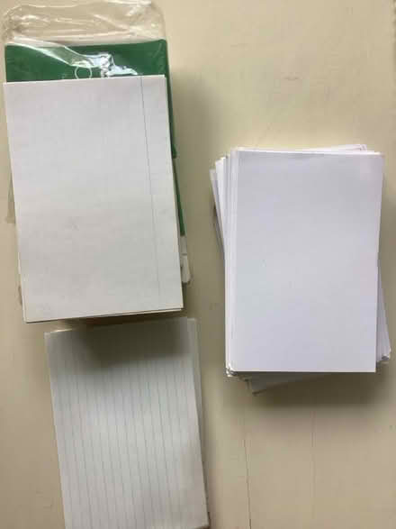 Photo of free Revision flash cards / record cards - lined. Unlined. (Hale WA15) #1