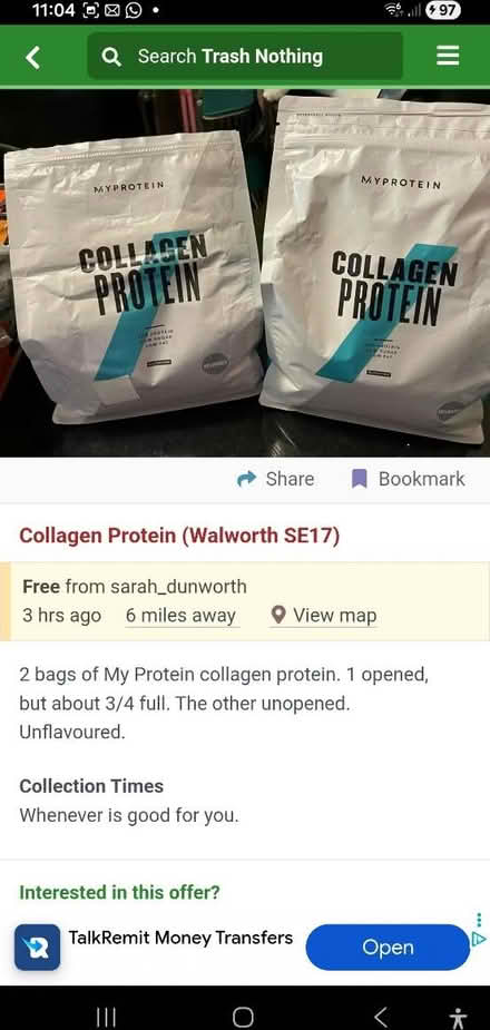 Photo of Protein collagen powder (Canning town E16) #1