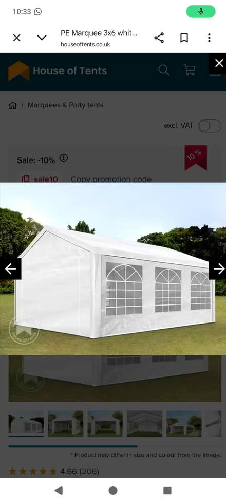 Photo of free Approximately 16ft white gala tent (Pontefract) #1