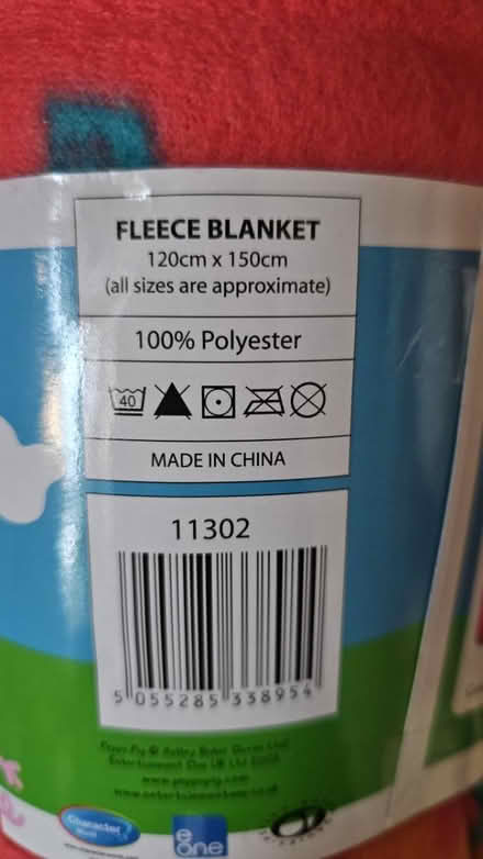 Photo of free Peppa Pig fleece blanket (Ramsey Mereside PE26) #3