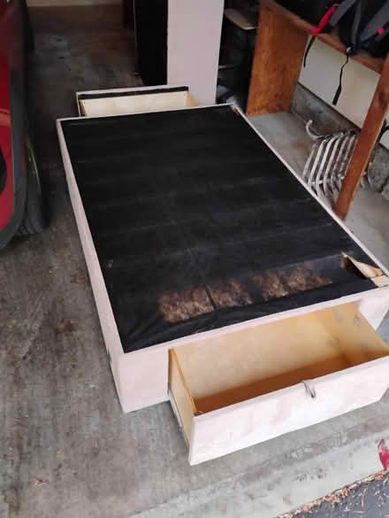 Photo of free Queen Bed Frame w/Storage Drawers (Shoreline) #1