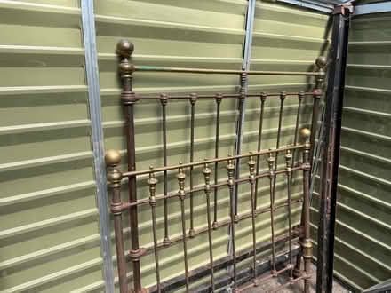 Photo of free Victorian iron brass 4ft double (BN7) #1