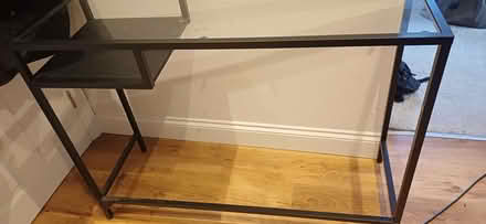 Photo of free Glass and metal slim computer table (Little Heath RG31) #1