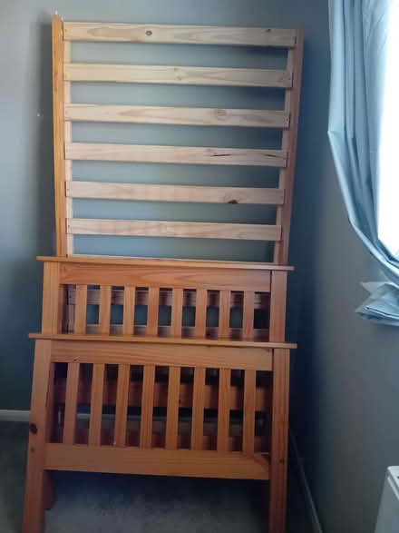 Photo of free Single bed frame (wooden) (Colchester CO2) #1