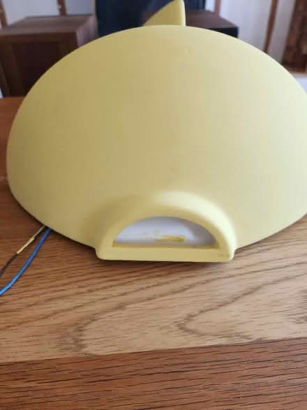 Photo of free Two pottery uplights painted yellow. (Little Lyth SY3) #4