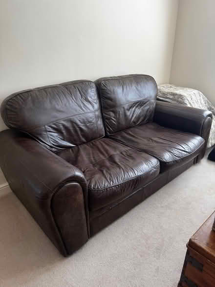 Photo of free Real distressed leather sofas (BH23) #1