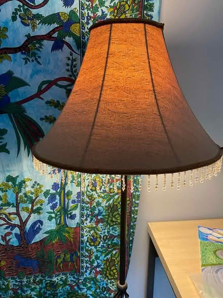 Photo of free Wrought Iron Standing Lamp w/ Shade (Near Parkville High School) #1