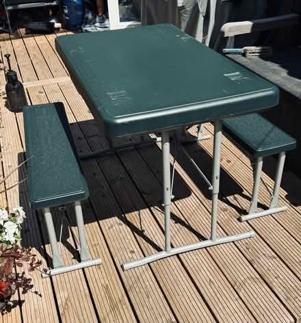 Photo of free Outdoor table and benches (Bangor-on-Dee LL13) #1