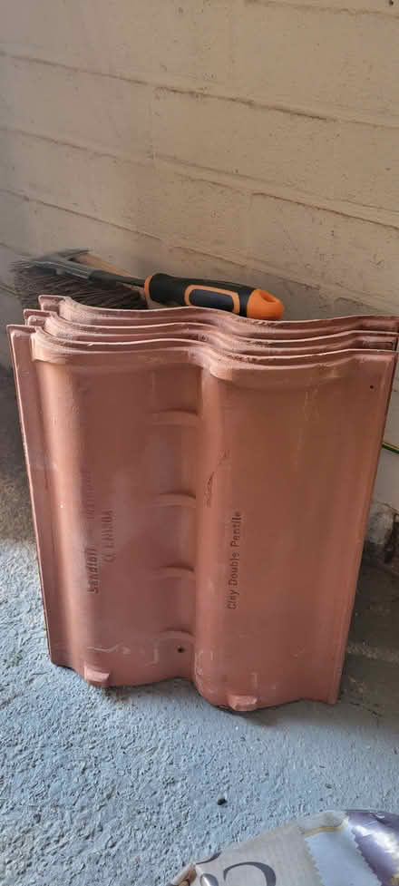 Photo of free 3 clay dbl pantile tiles (S12 Gleadless Common) #1