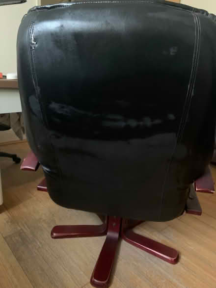 Photo of free Black, leather swivel armchair (Eltham SE9) #2